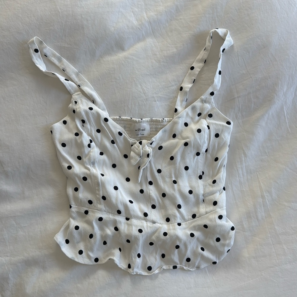 Aritzia Polka Dot Top